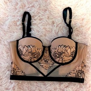 pink and black lingerie (top only)